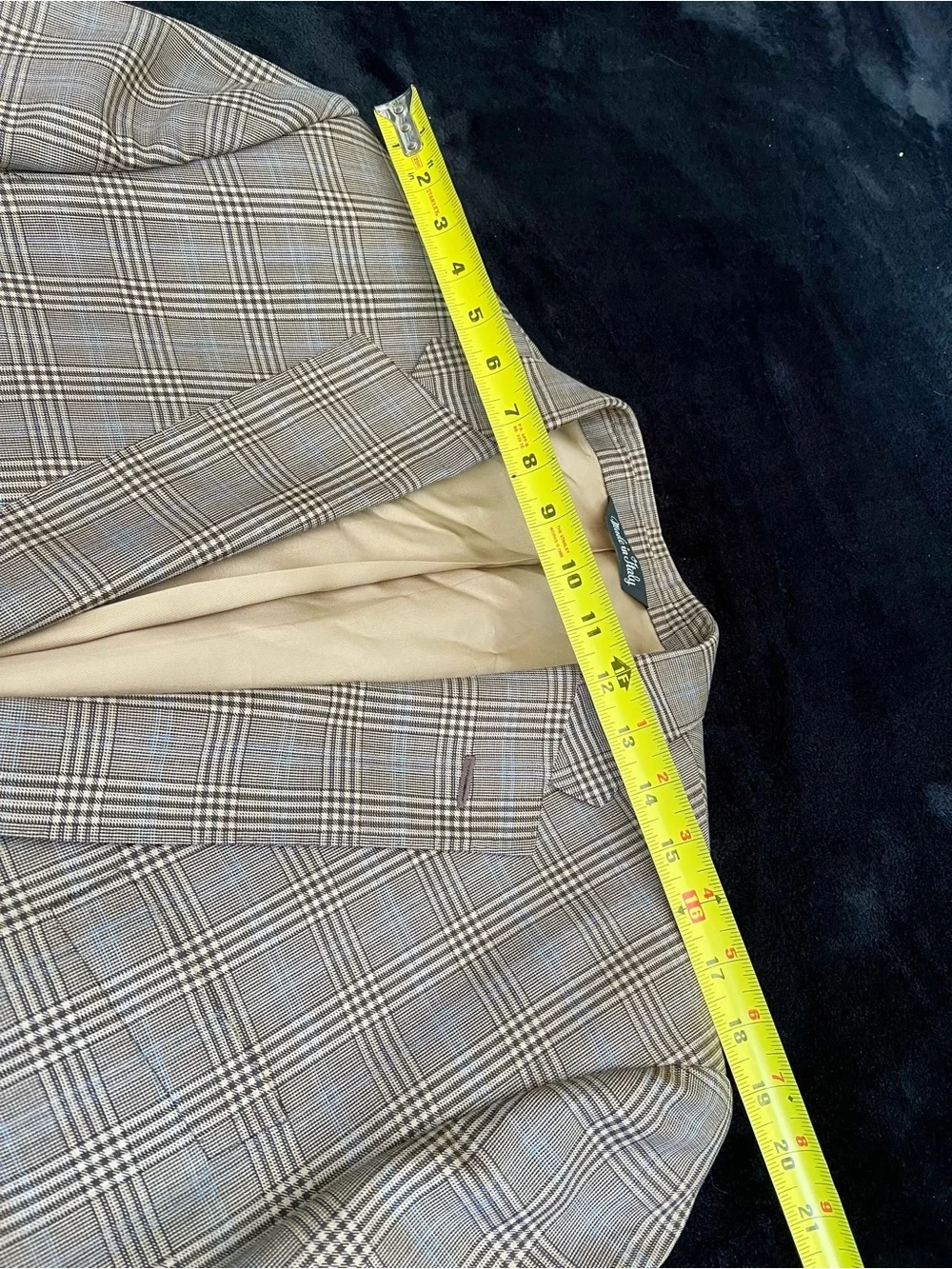 Bloomingdale's Italian Reda Super 130, Sport Coat , Beige with Blue Windowp